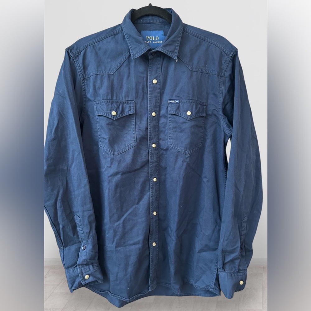 Ralph Lauren Navy Blue Button-Up Shirt